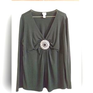 Venezia L Black Blouse